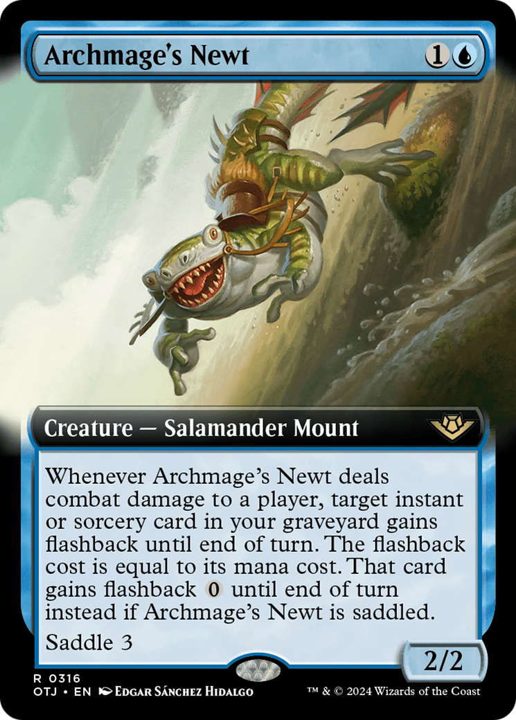 Archmage's Newt (Extended Art) (316) Foil - Outlaws of Thunder Junction