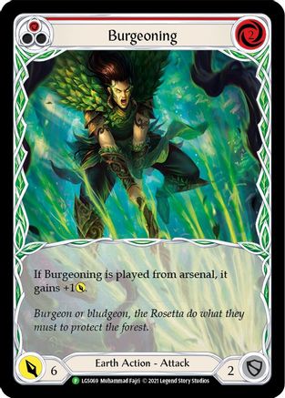 Burgeoning (Red) - LGS069 (LGS069) Rainbow Foil - Flesh and Blood: Promo Cards
