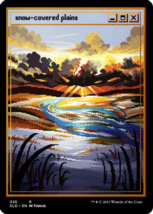 Snow-Covered Plains (PixelSnowLands.jpg) (325) Foil - Secret Lair Drop Series