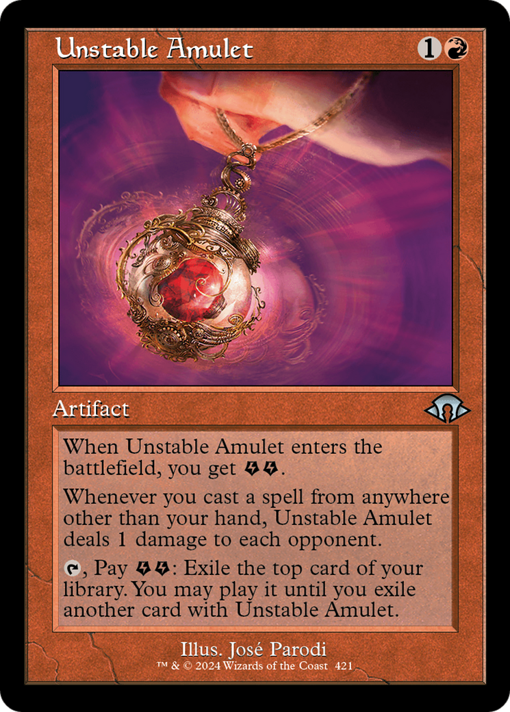 Unstable Amulet (Retro) (421) Foil - Modern Horizons 3