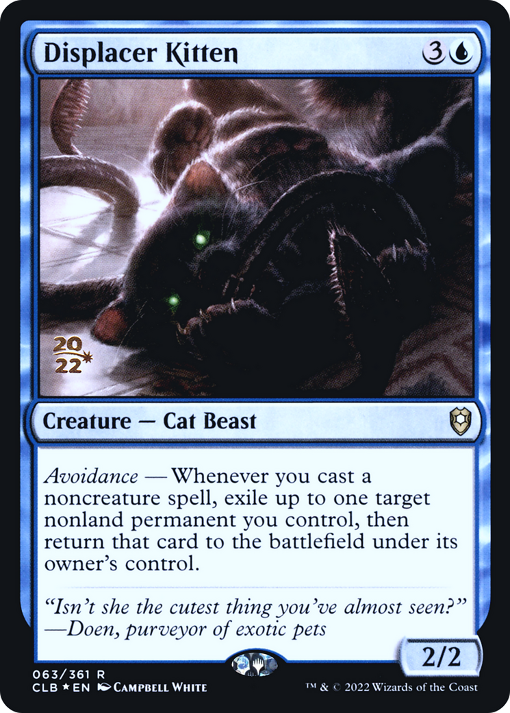 Displacer Kitten (63s) Foil - Battle for Baldur's Gate Promos