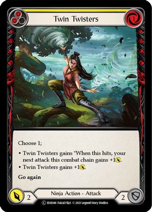 Twin Twisters (Yellow) (EVR048) (1st Edition) Rainbow Foil - Everfest