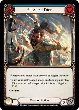 Slice and Dice (Blue) (EVR059) (1st Edition) Rainbow Foil - Everfest