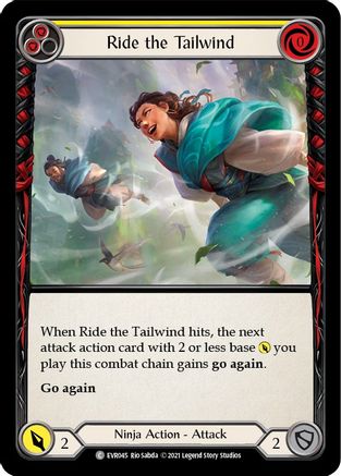 Ride the Tailwind (Yellow) (EVR045) (1st Edition) Rainbow Foil - Everfest