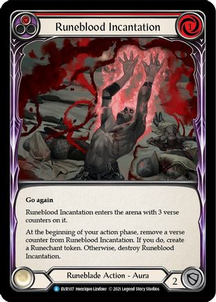 Runeblood Incantation (Red) (EVR107) (1st Edition) Rainbow Foil - Everfest