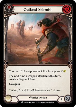 Outland Skirmish (Red) (EVR066) (1st Edition) Rainbow Foil - Everfest