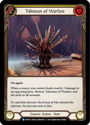 Talisman of Warfare (EVR193) (1st Edition) Cold Foil - Everfest