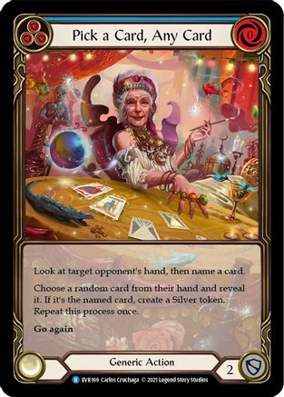Pick a Card, Any Card (Blue) (Extended Art) (EVR169) (1st Edition) Rainbow Foil - Everfest