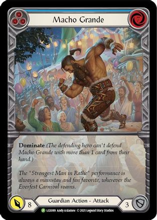 Macho Grande (Blue) (LGS089) Rainbow Foil - FaB Promos