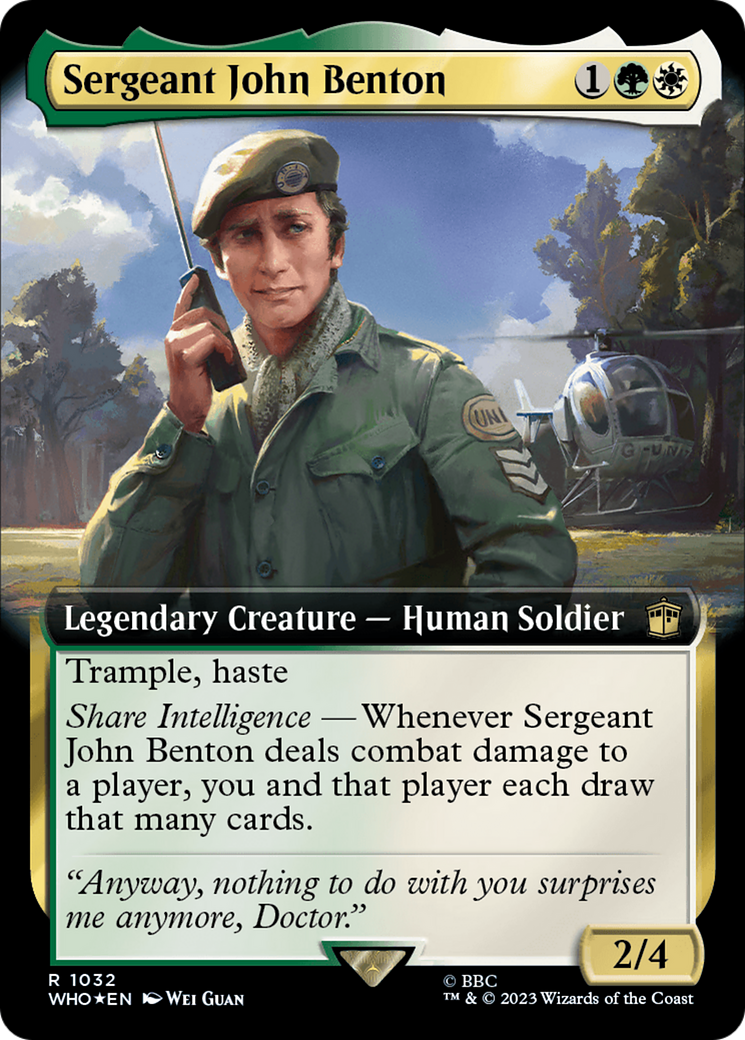 Sergeant John Benton (Extended Art) (1032) Foil - Doctor Who