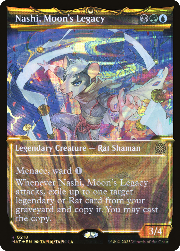 Nashi, Moon's Legacy (Halo Foil) (Showcase) (218) Foil - March of the Machine: The Aftermath