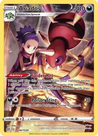 Ariados (TG09) Holofoil - SWSH09 Brilliant Stars Trainer Gallery