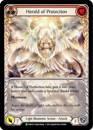 Herald of Protection (Red) (FAB029) Rainbow Foil - FaB Promos