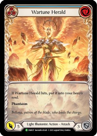 Wartune Herald (Blue) (Extended Art) (FAB037) Rainbow Foil - FaB Promos