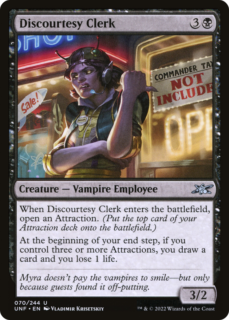 Discourtesy Clerk (070) - Unfinity