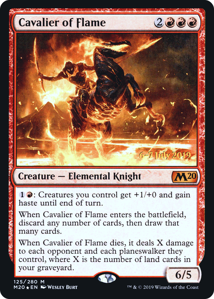 Cavalier of Flame (125s) Foil - Core Set 2020 Promos