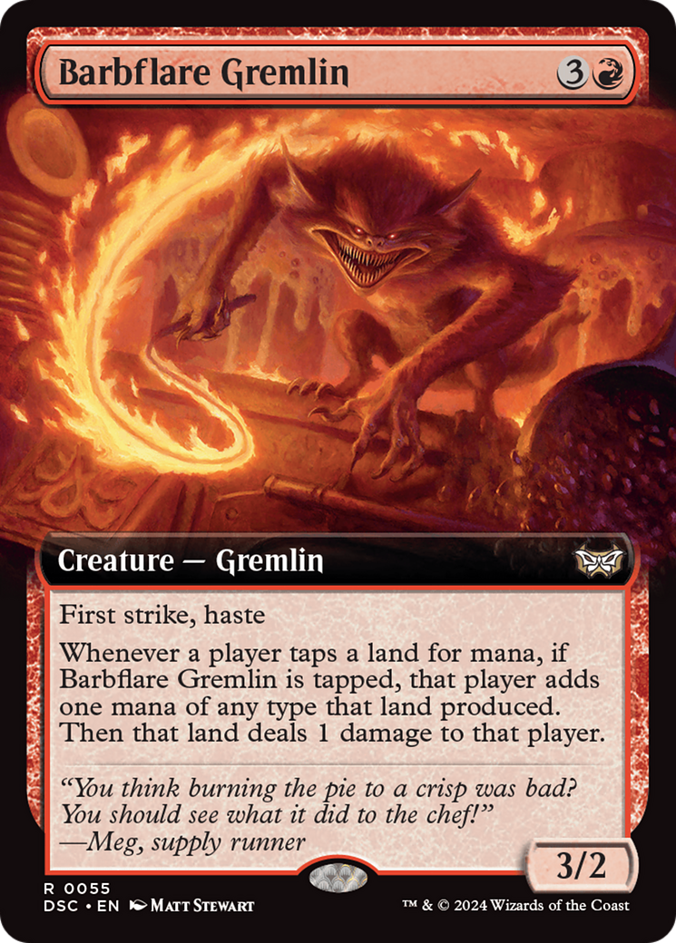 Barbflare Gremlin (Extended Art) (055) - Duskmourn: House of Horror Commander