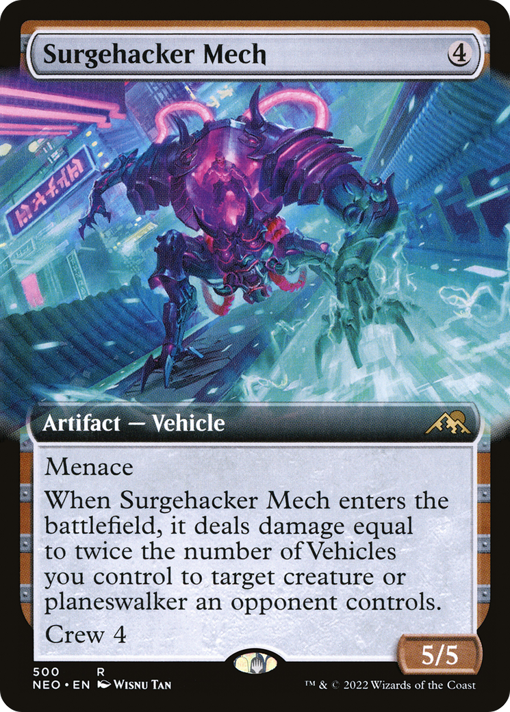 Surgehacker Mech (Extended Art) (500) Foil - Kamigawa: Neon Dynasty