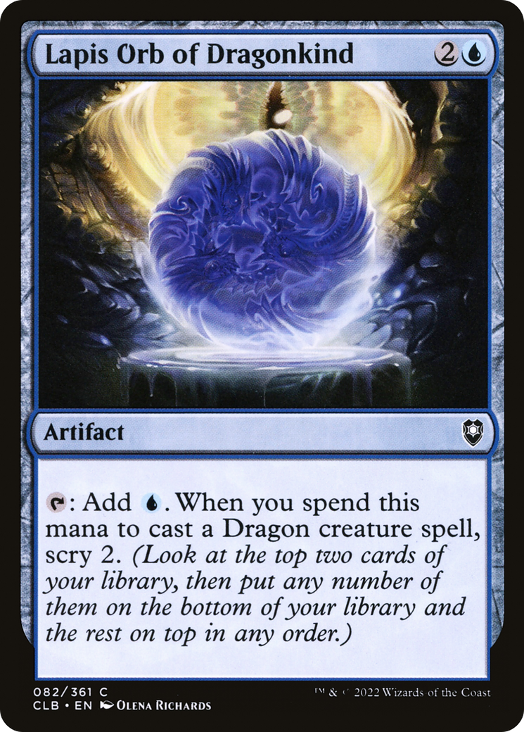 Lapis Orb of Dragonkind (082) - Commander Legends: Battle for Baldur's Gate