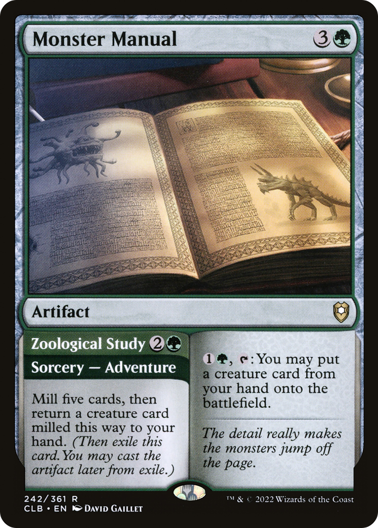Monster Manual (242) Foil - Commander Legends: Battle for Baldur's Gate