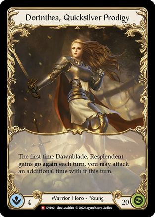 Dorinthea, Quicksilver Prodigy (DVR001) Cold Foil - Classic Battles: Rhinar vs Dorinthea