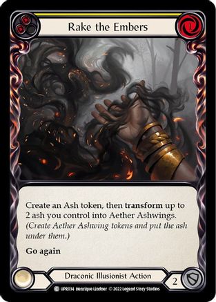 Rake the Embers (Yellow) (UPR034) Rainbow Foil - Uprising