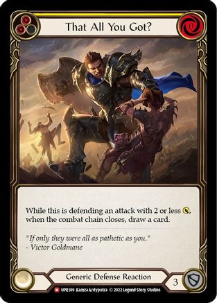 That All You Got? (UPR189) Rainbow Foil - Uprising