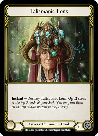 Talismanic Lens (Golden) - FAB066 (FAB066) Cold Foil - Flesh and Blood: Promo Cards