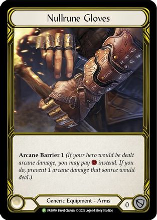 Nullrune Gloves (Golden) (FAB070) Cold Foil - FaB Promos
