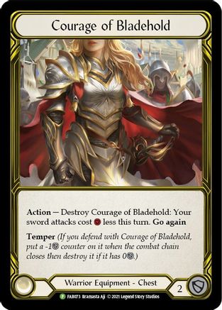 Courage of Bladehold (Golden) (FAB073) Cold Foil - FaB Promos