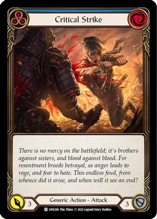 Critical Strike (Blue) (UPR208) Rainbow Foil - Uprising