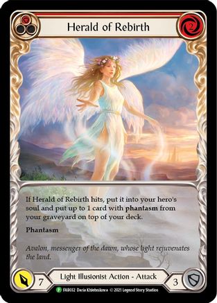 Herald of Rebirth (Red) (FAB032) Rainbow Foil - FaB Promos