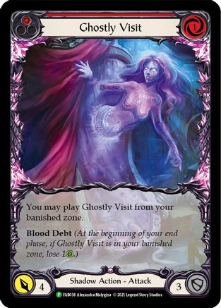 Ghostly Visit (Red) (FAB038) Rainbow Foil - FaB Promos