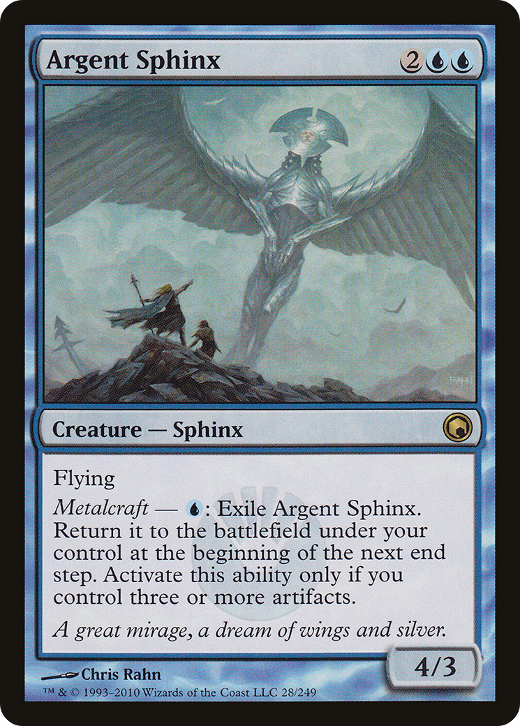 Argent Sphinx (028) Foil - Scars of Mirrodin