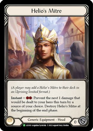 Helio's Mitre (LGS103) Rainbow Foil - FaB Promos