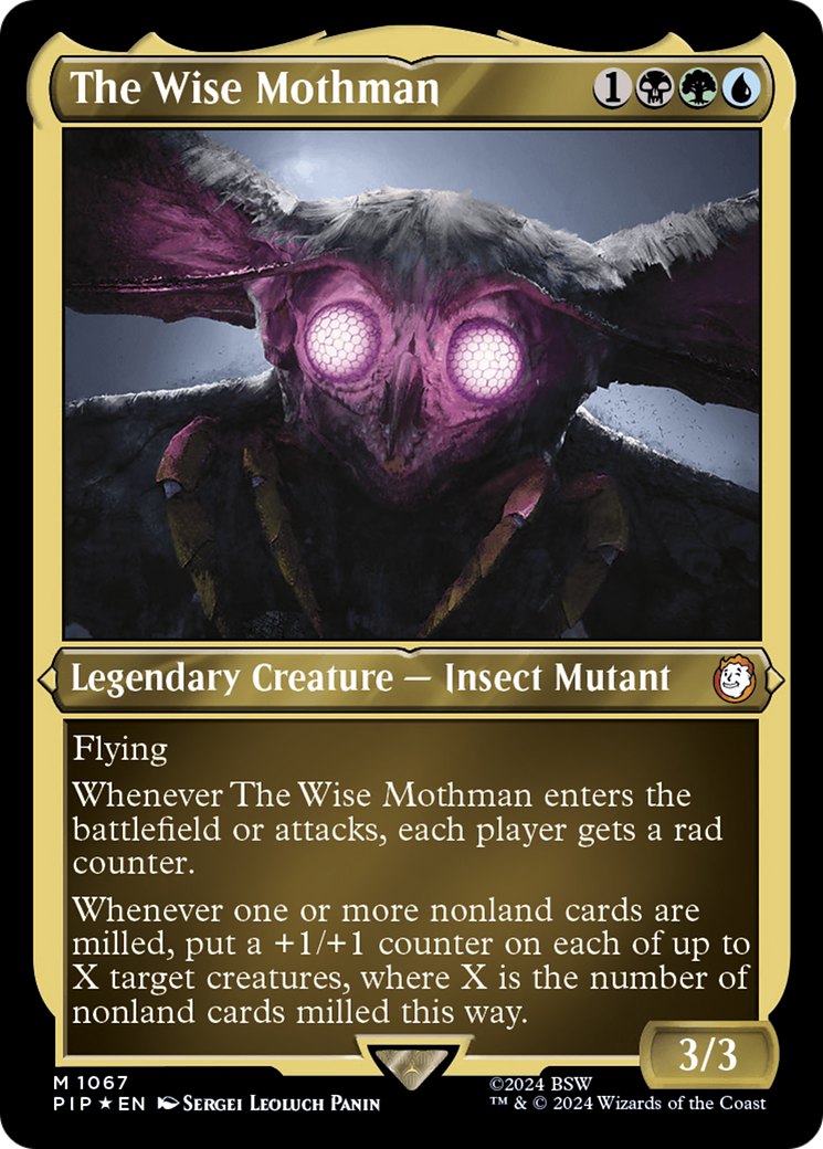 The Wise Mothman (Display Commander) – Thick Stock (1067) Foil - Fallout