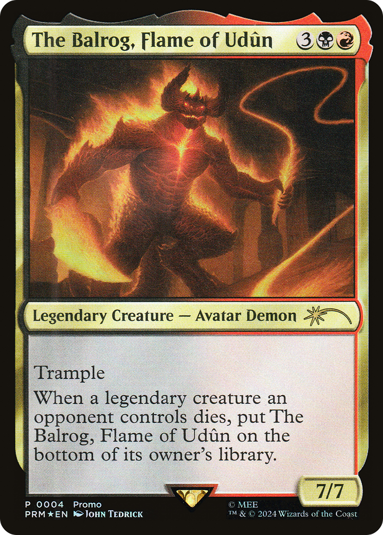 The Balrog, Flame of Udun (004) Foil - Tales of Middle-earth Deluxe Commander Kit