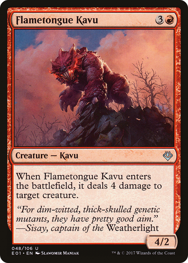 Flametongue Kavu (048) - Archenemy: Nicol Bolas