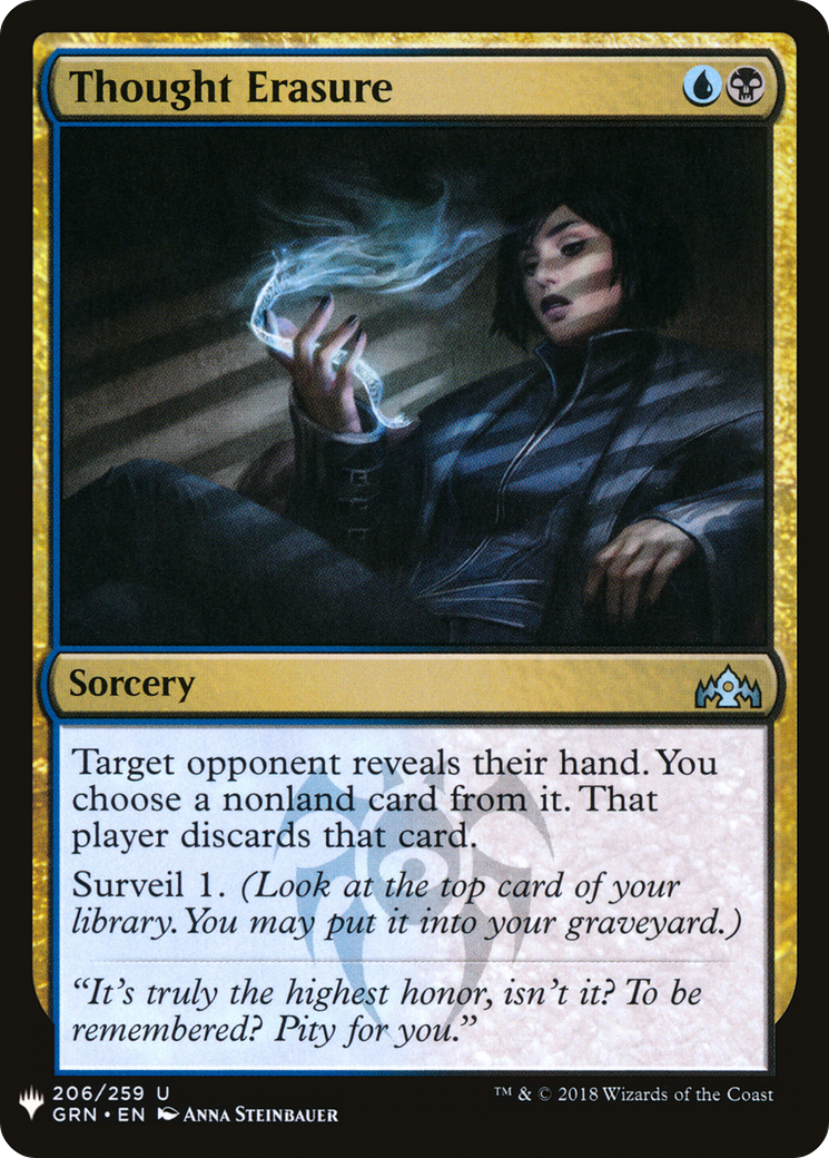 Thought Erasure (GRN-206) - The List