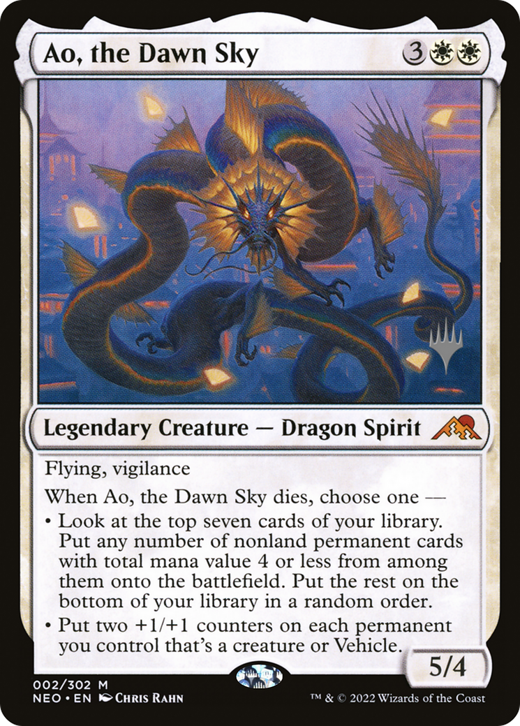 Ao, the Dawn Sky (02p) Foil - Kamigawa: Neon Dynasty Promos