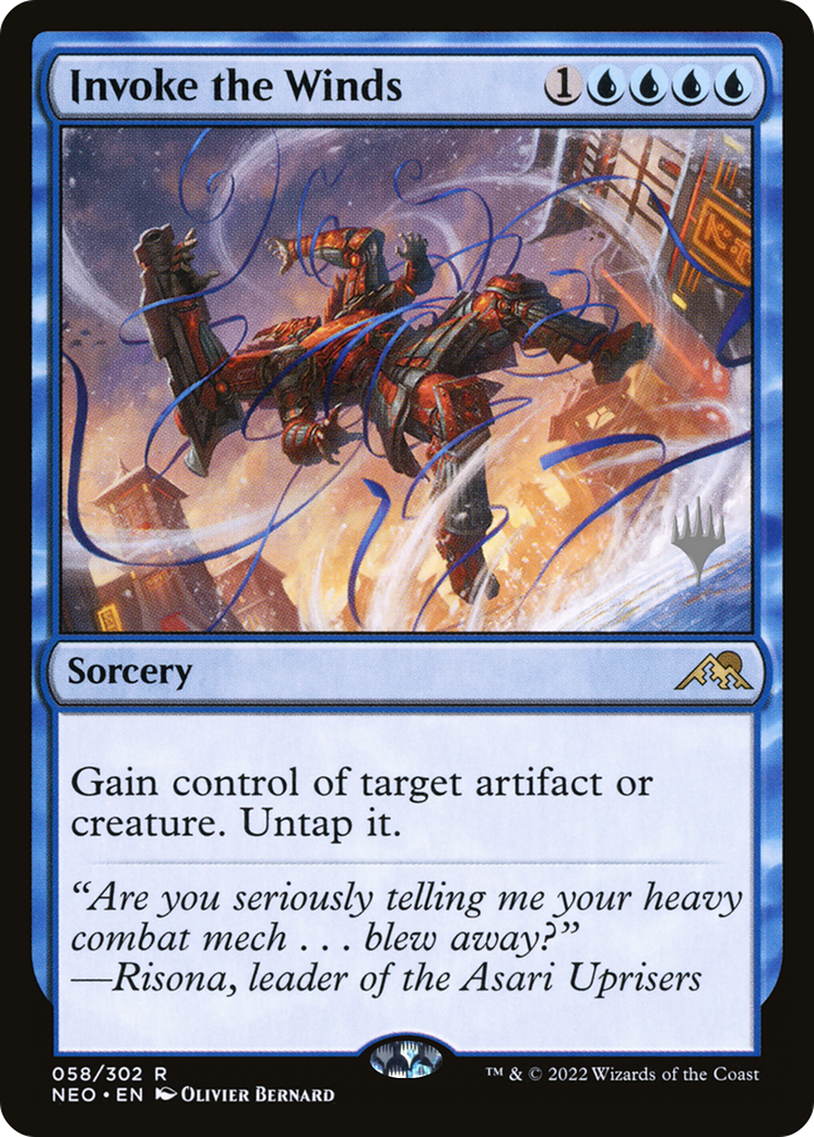 Invoke the Winds (58p) - Kamigawa: Neon Dynasty Promos