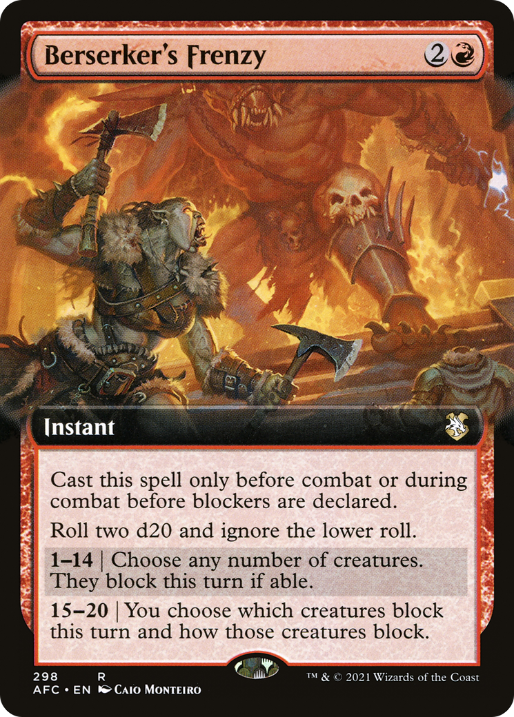 Berserker's Frenzy (Extended Art) (298) - Forgotten Realms Commander