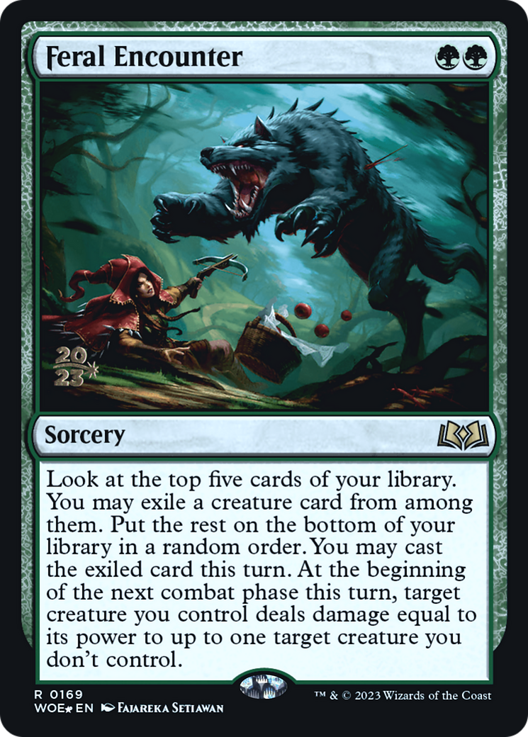 Feral Encounter (169) Foil - Wilds of Eldraine Promos