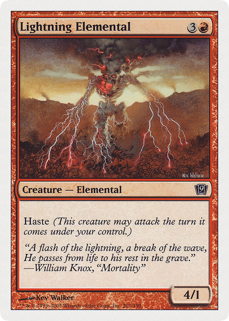 Lightning Elemental (201) - Ninth Edition