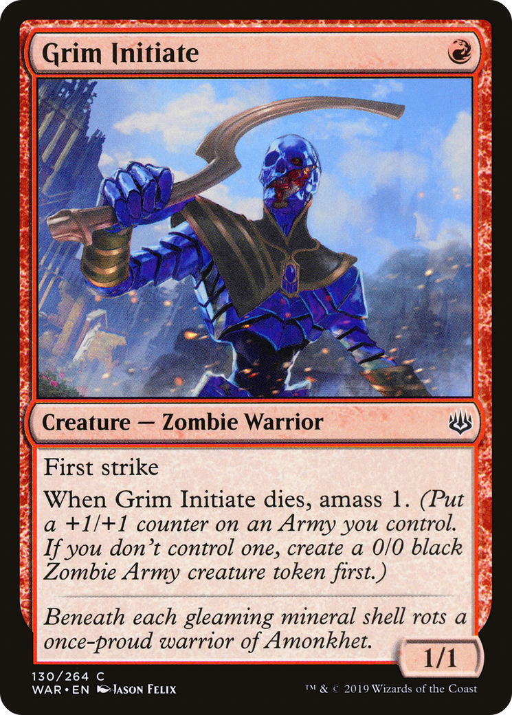Grim Initiate (130) Foil - War of the Spark