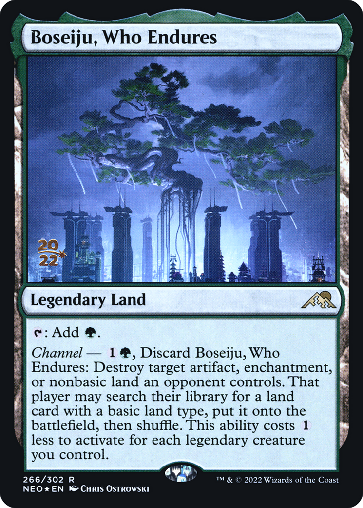 Boseiju, Who Endures (266s) Foil - Kamigawa: Neon Dynasty Promos