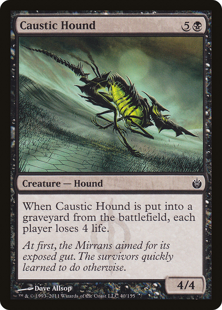 Caustic Hound (040) Foil - Mirrodin Besieged