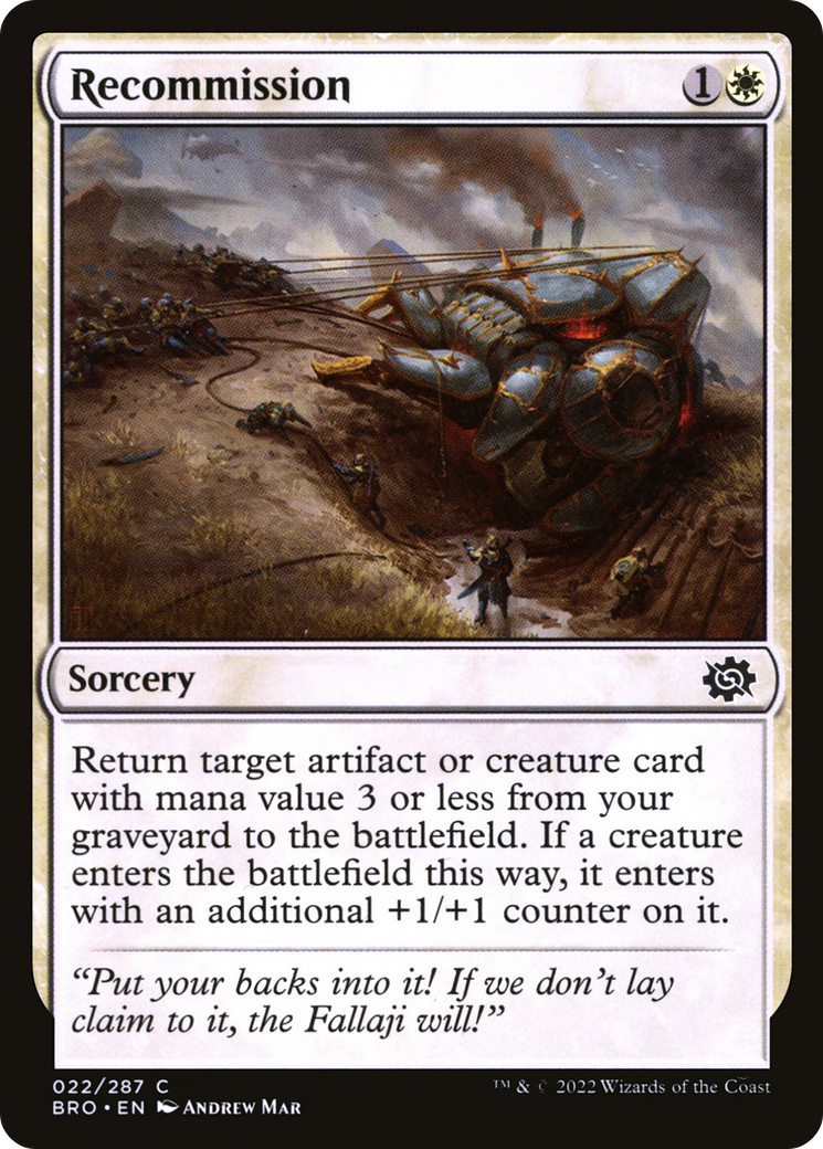 Recommission (022) Foil - The Brothers' War
