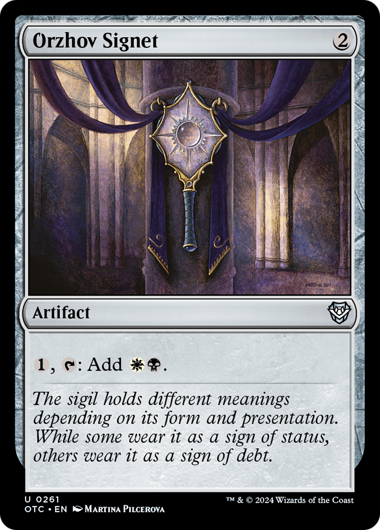 Orzhov Signet (261) - Outlaws of Thunder Junction Commander