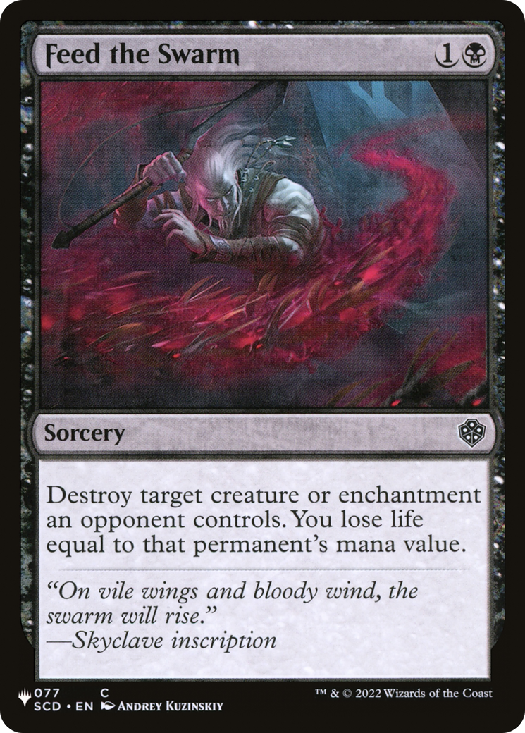 Feed the Swarm (SCD-77) - The List